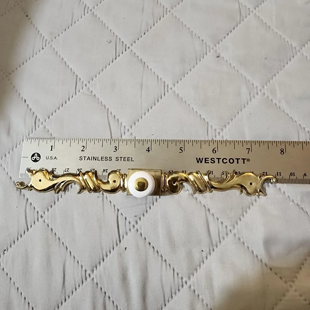 NOS Vintage‎ KBG G952 French Provincial Brass Drawer Pull Backplate Furniture